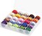 25 Pieces Assorted Colors Size A Class 15 (SA156) 60WT Prewound Bobbins Thread with Clear Storage Plastic Box for Brother Embroidery Thread Sewing Thread Machine DIY